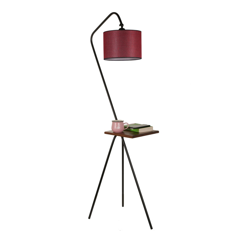 Lampe de table sur pied 73 "Spann, Rouge bordeaux