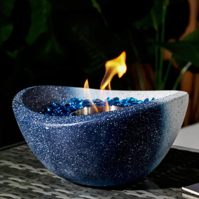 Tabletop Waring Black, Outdoor & Indoor Waring, Portable Concrete Waring, Personal Ethanol Fireplace, Outdoor Table Top Waring, Mini Waring Smokeless Fire Bowl