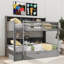 Lit superposé simple avec tablettes supérieures inférieures intégrées et tiroir de rangement-1346462244