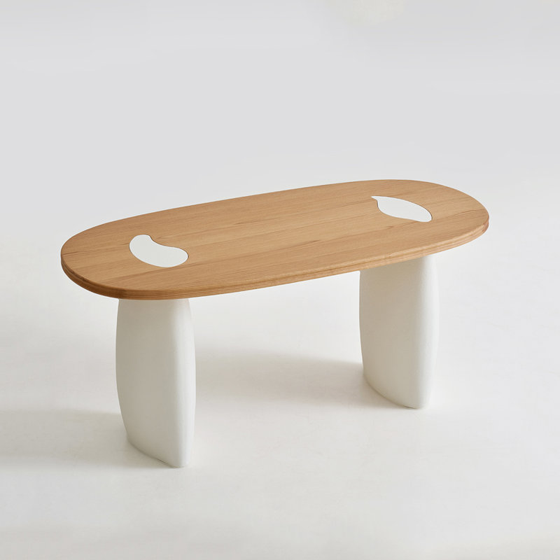 Bureau clair de style français, H 29,53 po x l 62,99 po x P 29,53 po