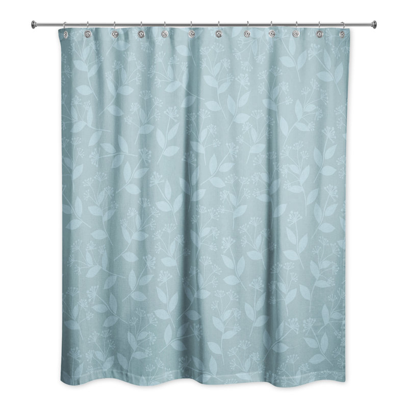 Warrenup Floral Single Shower Curtain, Blue