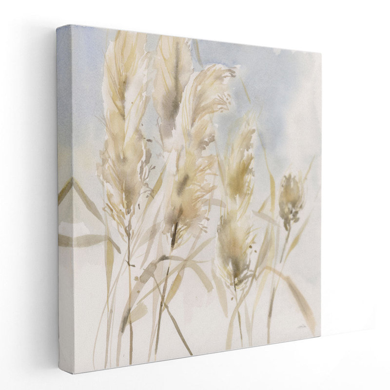 Pampas grasses - reproduction d'art sur toile, H 20 po x l 20 po