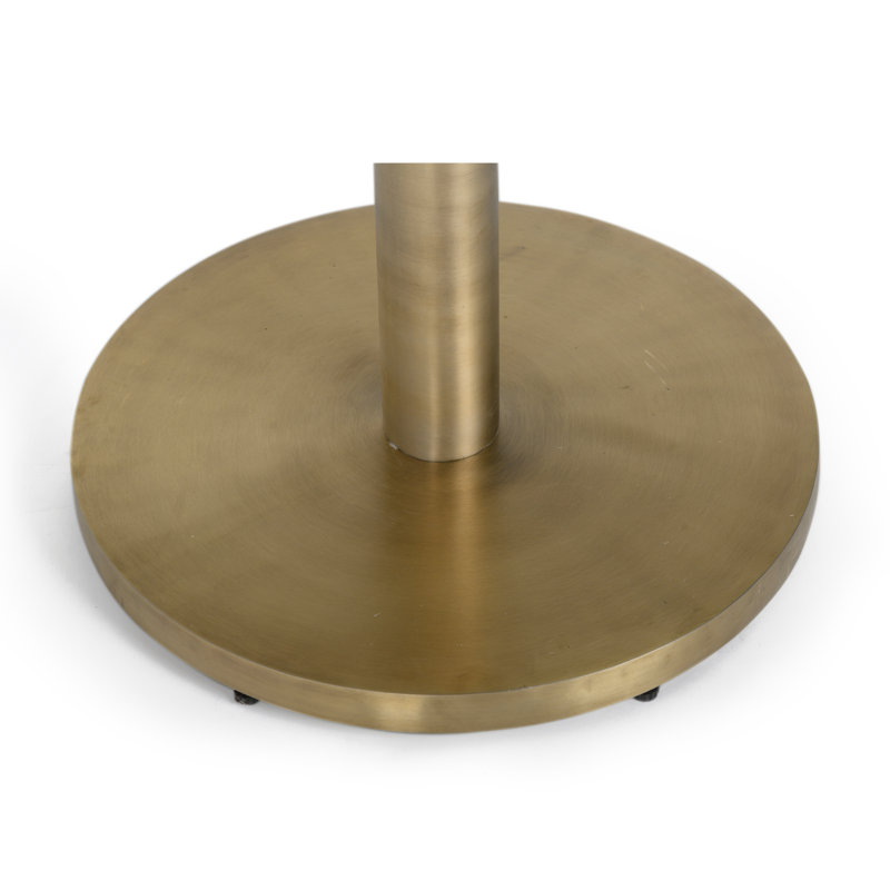 Chet Round Marble Top Metal Base Dining Table