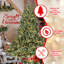 Arbre de Noël 7,5 pi pleine forme avec 850 lumières UL, branches mixtes en PE / PVC, 2441 pointes, base large, structure à charnières, support en métal stable