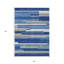 Tapis intérieur lavable rayé bleu marine et bleu denim HomeRoots 3 pi x 5 pi
