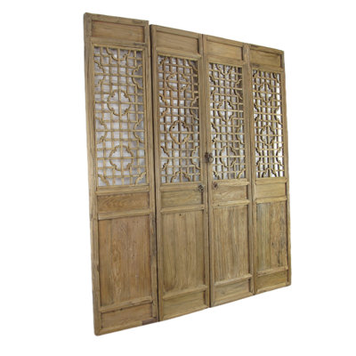 Portes moustiquaires pliantes en pin brut