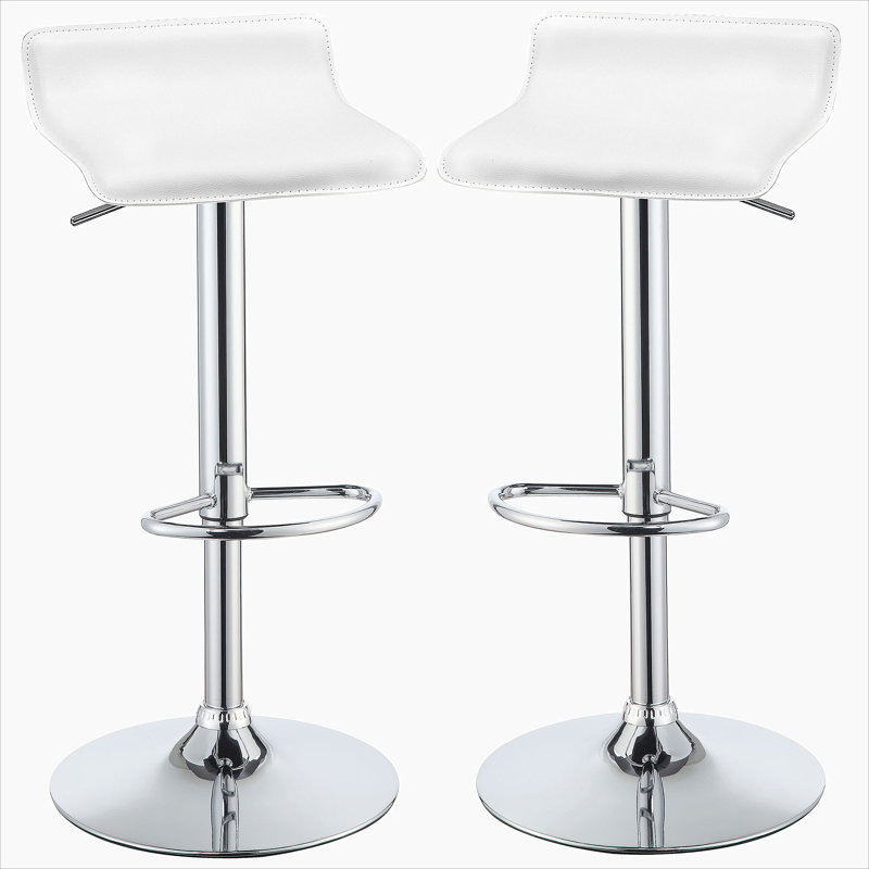 Tabouret de bar ajustable blanc (ensemble de 2)