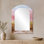 Miroir mural rustique - Glam Barn I rose et doré, impression sur métal