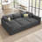 Bouley 118" W Modular Corduroy U-Shaped Sectional with Storage-1227931469