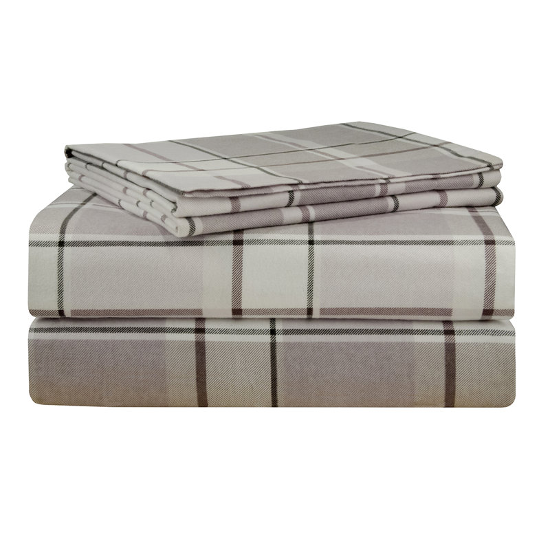 Ensemble de draps 100% coton flanelle lourde Pointehaven 200 g / m², Très grand californien
