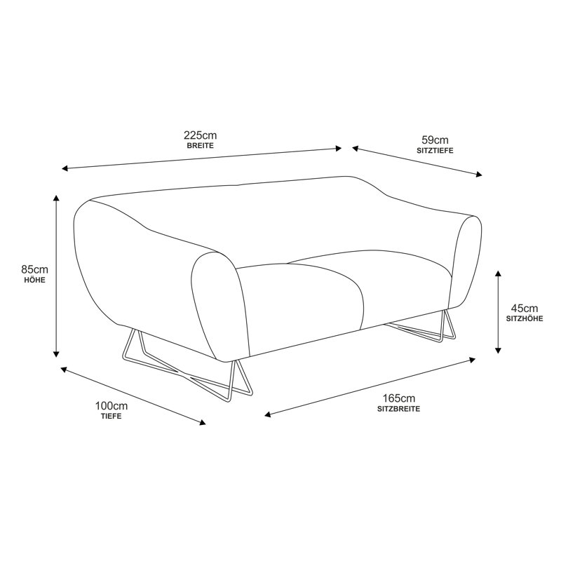 Jewett 2 Seater Loveseat, White