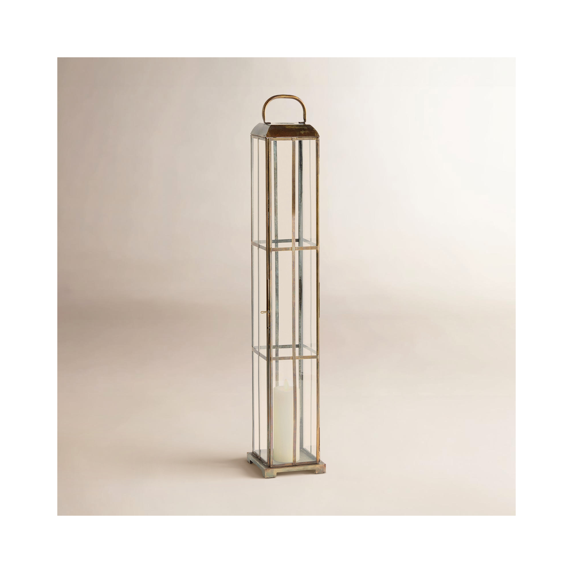 Castanon Lantern Small, 27.5" H x 4.75" W x 4.75" D