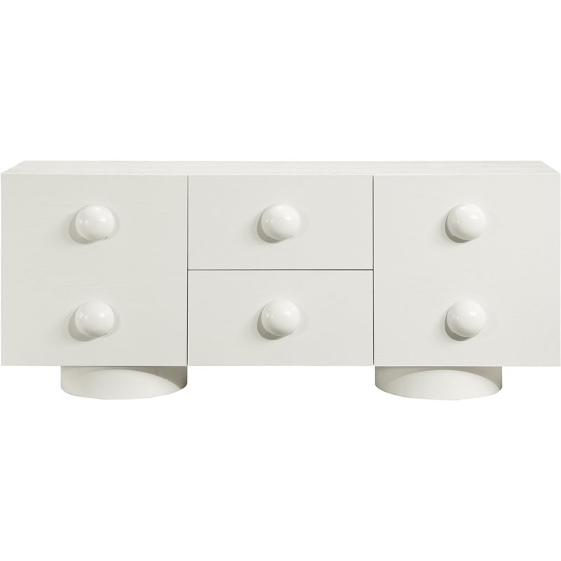 Kleintank Wood with Veneer Sideboard / Buffet, Cream