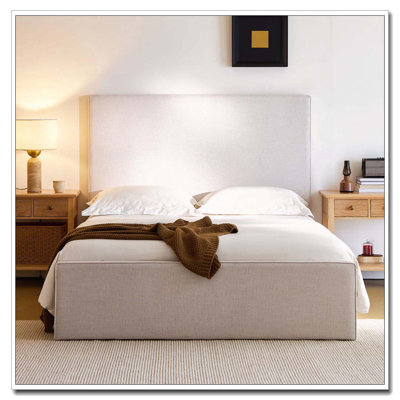 Tall Headboard Upholstered Bed