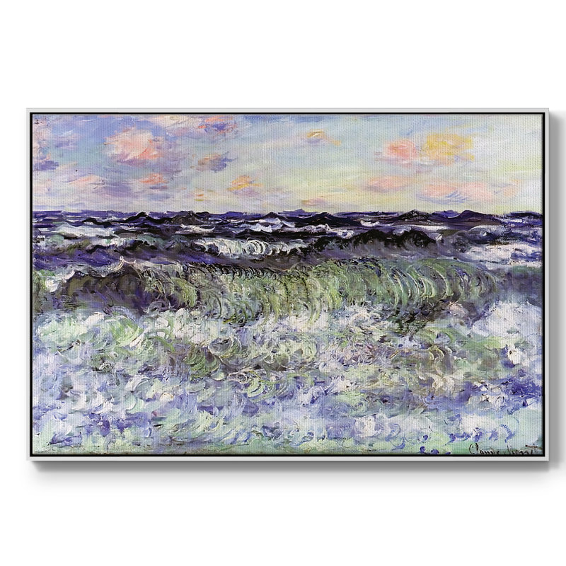 " Sea Study, 1881 ", 17" H x 25" W x 2" D, White