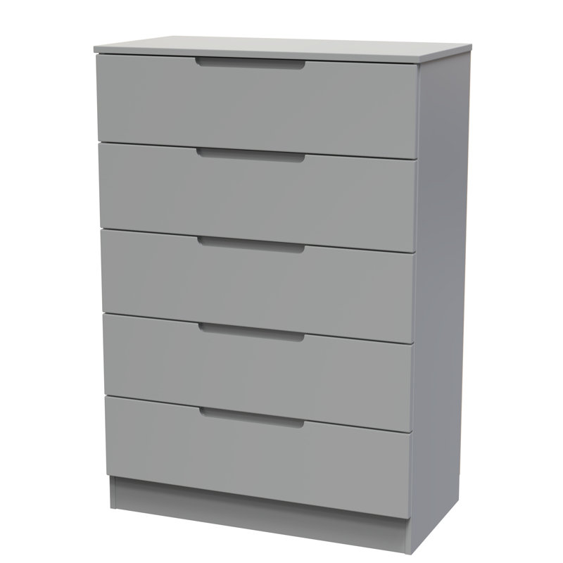 74cm W 5 - Drawer Chest of Drawers, Grey
