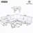 Outdoor Sectional Sofa Set with Adjustable Reclining Seats-1273551154