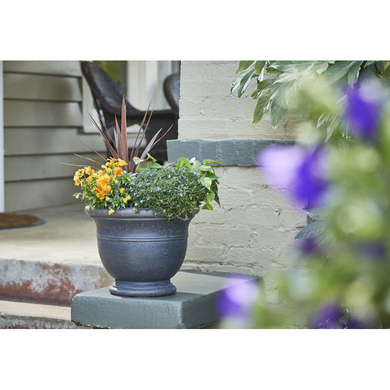 Jardinière 19 "Jean Pierre, Brownstone, H 11 po x l 14,96 po x P 14,96 po, Brownstone