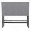 Banc rembourré gris avec dossier