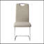 Ensemble de chaises de salle à manger de style unique recouvert de similicuir gris et taupe