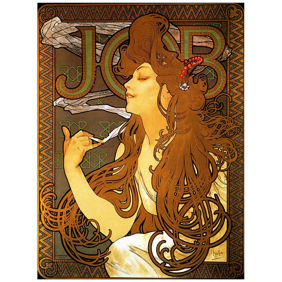 Poster ''Job'' von Alfons Mucha, Retro-Werbung