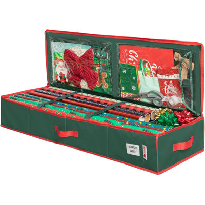 Wrapping Paper Storage Container. Fits Up To 27 Rolls 1.37" Diam. 