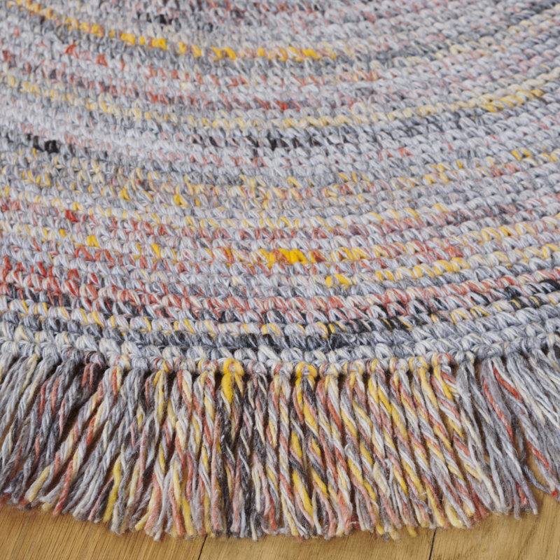 Tapis orange / gris Renewal 402, Rond 5 pi