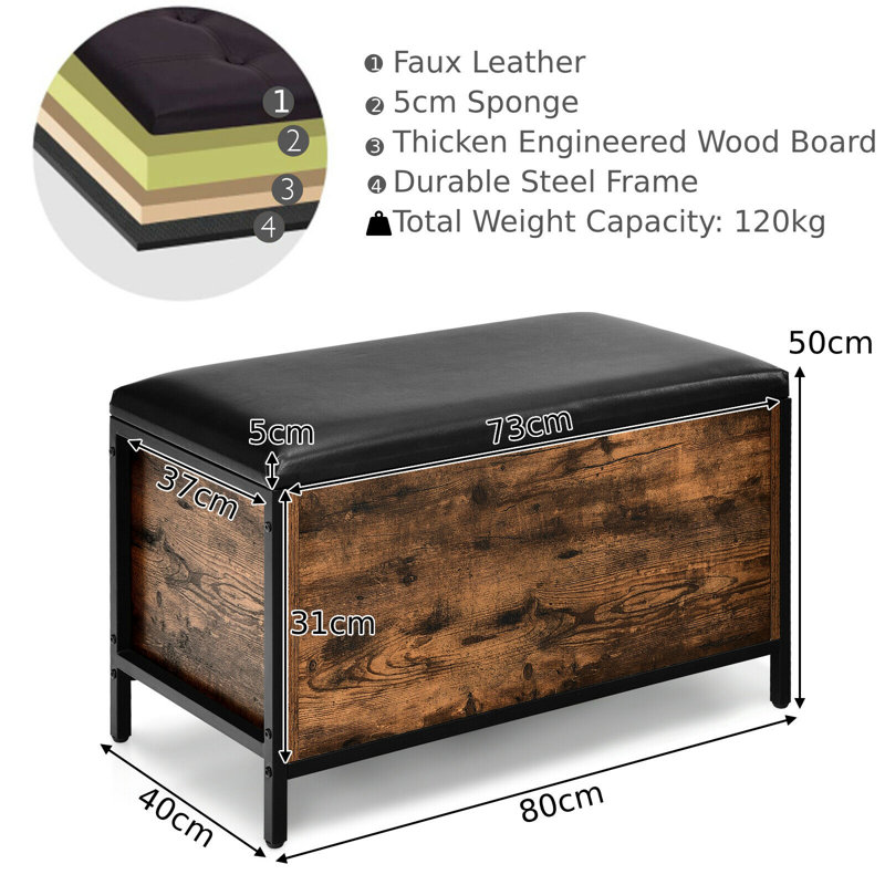 Navasota Upholstered Storage Bench