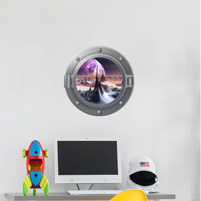 Adhésif décoratif hublot 3D