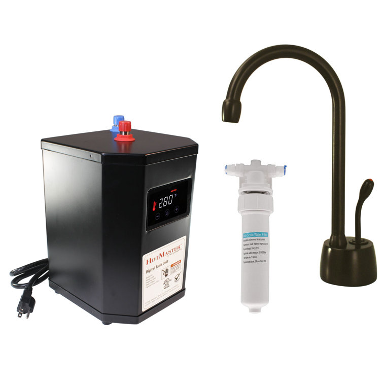 Develosah 9" 1-Handle Hot Water Dispenser Faucet with Digital Heating Tank and Water Filter