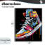 Graffiti Sneaker sur toile encadrée noire, design par Creative Studio-1141033921-1141033933