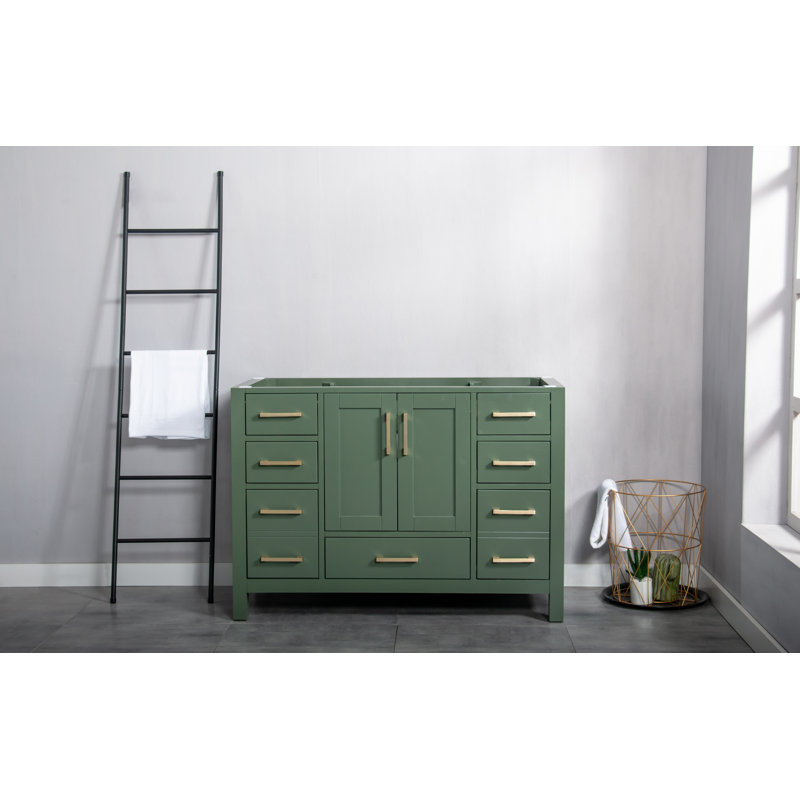Ensemble de meuble-lavabo simple 42 po Uckfield, Blanc, Vert