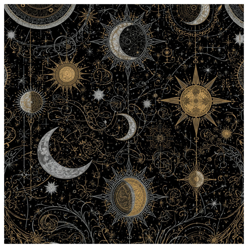 Toile tendue Celestial Sun Moon, 20 x 24 inches