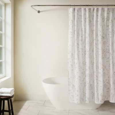 Cotton Blend Floral Shower Curtains
