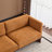 Square Arm Modern 3 Seater Boucle Sofa Upholstered Couch With Solid Wood Base