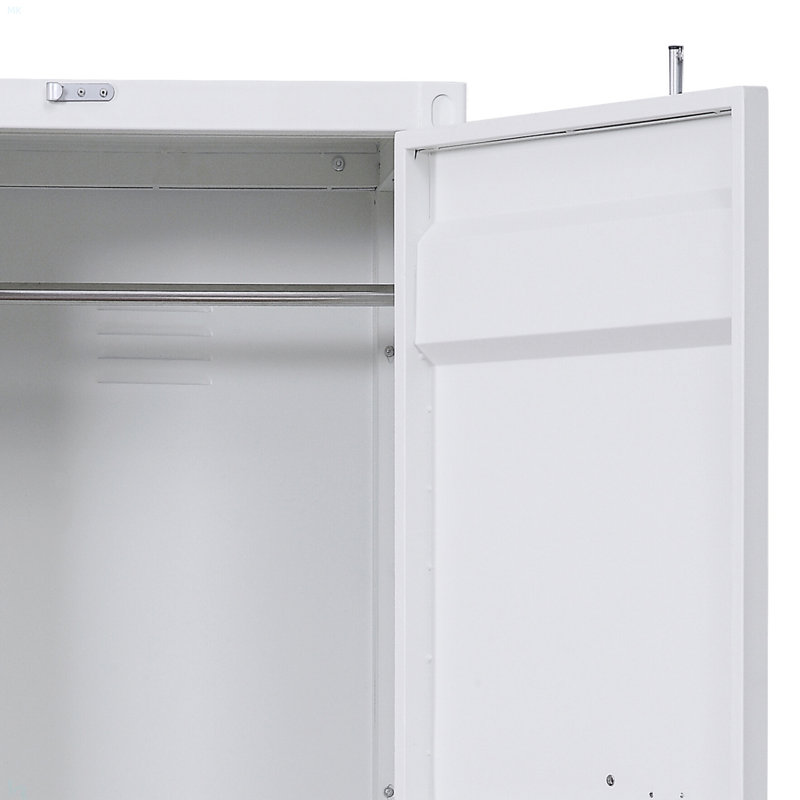 Garde-robe avec serrure de contenant pleine longueur, Blanc