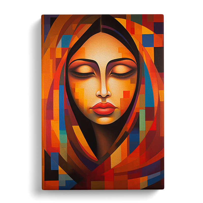 Indian Woman Orphism No.3 - Print, 60cm H x 40cm W x 3cm D