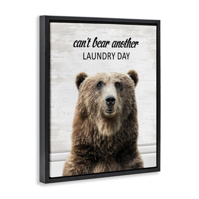 Can't Bear Another Laundry Day Floating Frame, design by Lettered and Lined