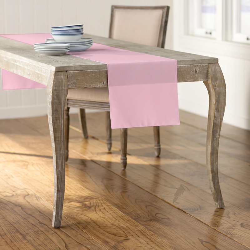 Fisher Solid Colour Table Runner, Light Pink
