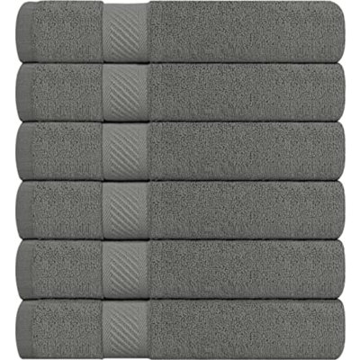 Ensemble de 18 serviettes de bain (24 X 48 pouces), 100% coton filé à l'anneau 500 g / m², à séchage rapide, ultra-absorbant, serviettes de qualité supérieure pour hôtel, spa et salle de bain