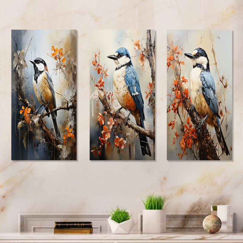 Les neutres transcendants représentent des oiseaux spirituels, H 28 po x l 36 po, Toile tendue