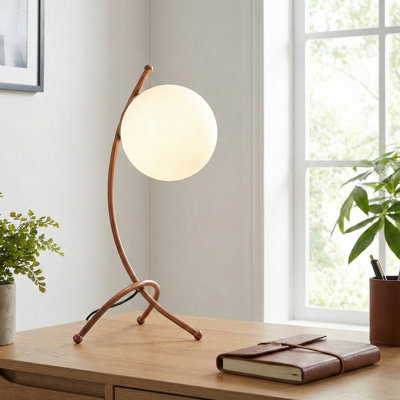 Lampe globe en verre orbitale