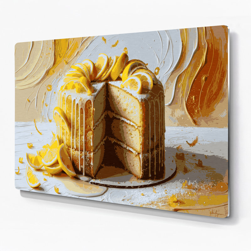 Art mural en métal beige, Desserts, H 11 po x l 14 po