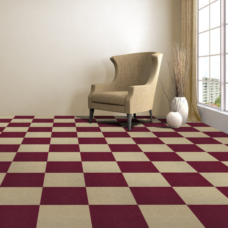 Carreau pour tapis auto-adhésif 12 po x 12 po Nexus, Brun clair