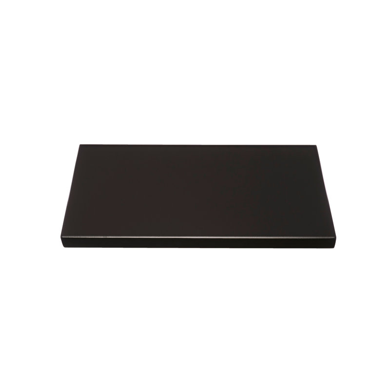 Plateau de table d'extérieur en bois thermolaqué, Cuir noir, H 1,125 po x L 24 po x l 24 po