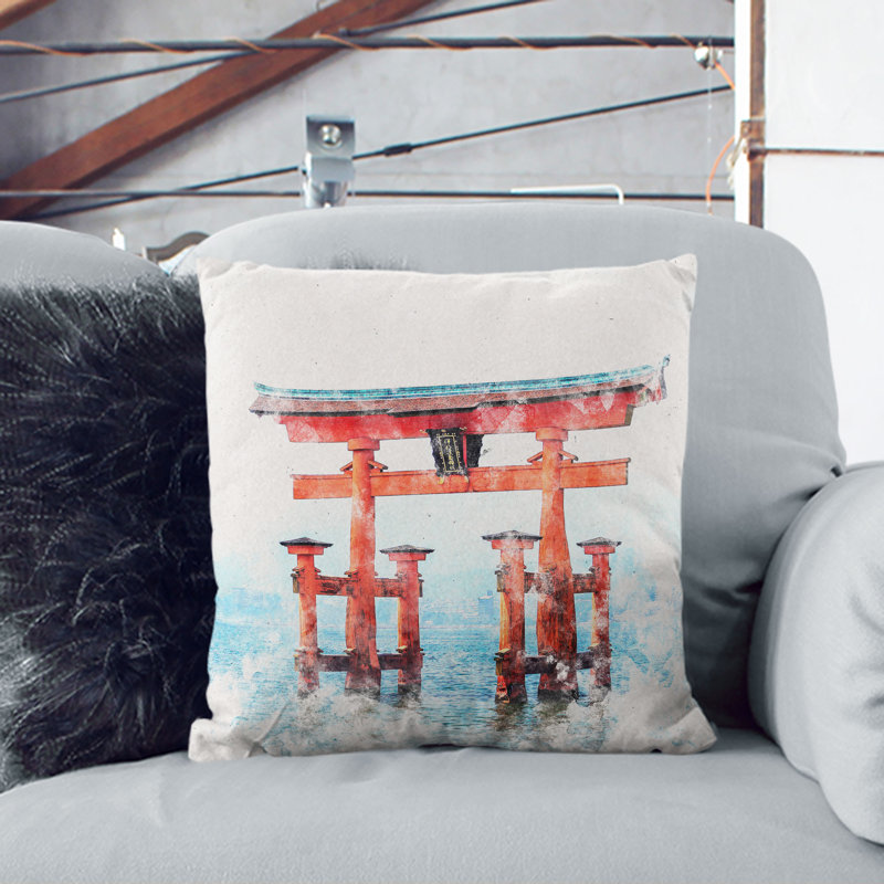 Square Throw Cushion, 40cm H x 40cm W x 15cm D