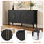Buffet de 59 po de largeur avec tablettes réglables et 4 portes Collynns-1575287167