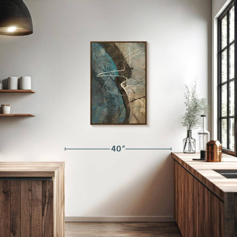 Ripple Effect, Floating Frame Walnut, 21" x 31"