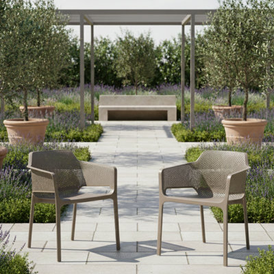 Chumasero Stacking Patio Dining Armchair with Cushion