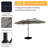 181.1'' x 106.3'' Rectangular Lighted Market Umbrella with Crank Lift , Counter Weights Included-70060530